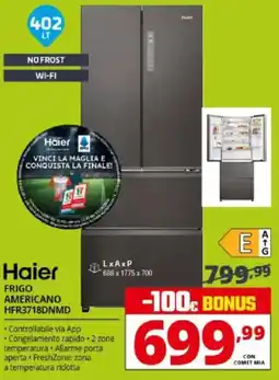 Comet Haier FRIGO AMERICANO HFR3718DNMD offerta