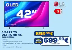 Euronics LG SMART TV ULTRA HD 4K OLED42C55LA offerta