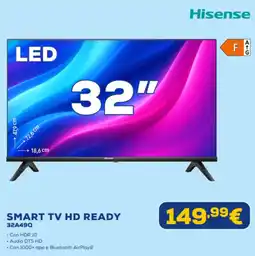 Euronics Hisense SMART TV HD READY 32A49Q offerta