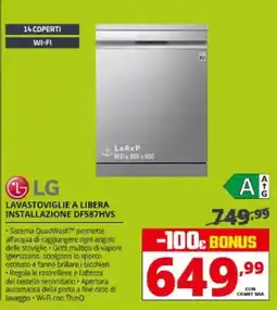 Comet LG LAVASTOVIGLIE A LIBERA INSTALLAZIONE DF587HVS offerta