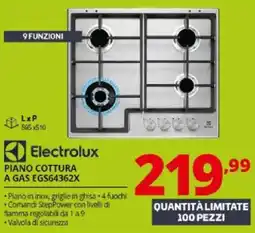 Comet Electrolux PIANO COTTURA A GAS EGS64362X offerta