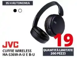 Comet JVC CUFFIE WIRELESS HA-S36W-A-U E B-U offerta
