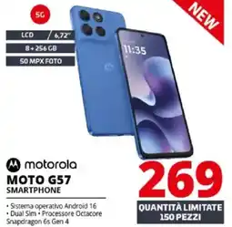 Comet Motorola moto G57 smartphone offerta