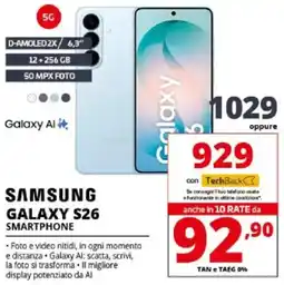 Comet Samsung galaxy S26 smartphone offerta
