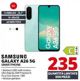 Comet Samsung galaxy A26 5G smartphone offerta