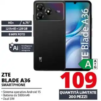 Comet Zte blade A36 smartphone offerta