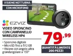 Comet Ezviz video spioncino con campanello wireless HP4 offerta