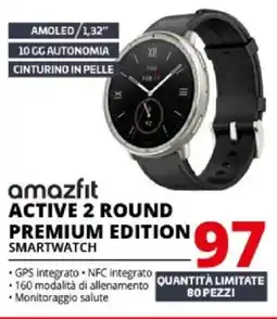 Comet Amazfit active 2 round premium edition smartwatch offerta