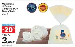 Carrefour Mozzarella di Bufala Campana DOP Terre d'Italia offerta