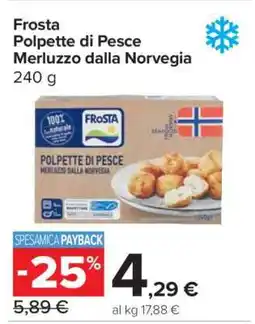 Carrefour Frosta Polpette di Pesce Merluzzo dalla Norvegia offerta
