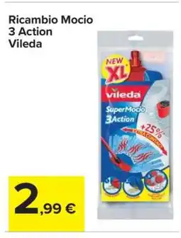 Carrefour Ricambio Mocio 3 Action Vileda offerta