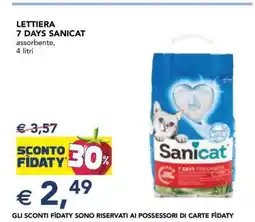 Esselunga LETTIERA 7 DAYS SANICAT offerta