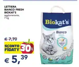 Esselunga LETTIERA BIANCO FRESH BIOKAT'S offerta