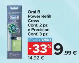 Carrefour Oral B Power Refill Cross offerta