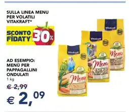 Esselunga Menù per pappagallini ondulati offerta