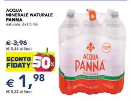 Esselunga Acqua Minerale Naturale Panna offerta