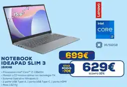 Euronics Lenovo NOTEBOOK IDEAPAD SLIM 3 15IRH8 offerta