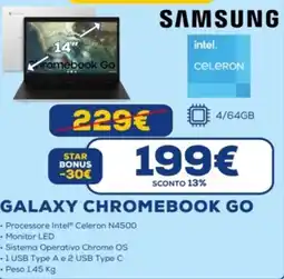 Euronics Samsung galaxy chromebook go offerta