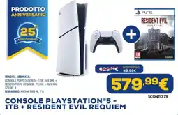 Euronics Console playstation5 - 1tb+ resident evil requiem offerta