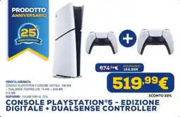 Euronics Console playstation5 - edizione digitale + dualsense controller offerta