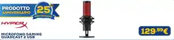 Euronics Hyperx microfono gaming quadcast 2 usb offerta
