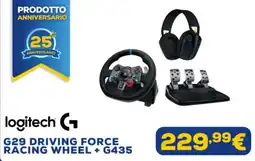 Euronics logitech G29 DRIVING FORCE RACING WHEEL + G435 offerta