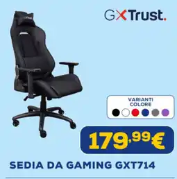Euronics GXTrust SEDIA DA GAMING GXT714 offerta