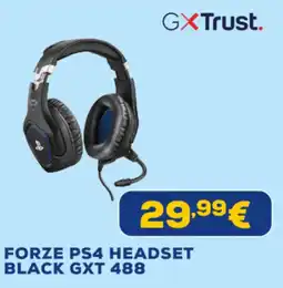 Euronics GXTrust FORZE PS4 HEADSET BLACK GXT 488 offerta
