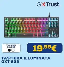 Euronics GXTrust TASTIERA ILLUMINATA GXT 833 offerta