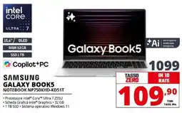 Comet SAMSUNG GALAXY BOOKS NOTEBOOK NP750XHD-KD51T offerta