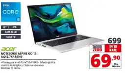 Comet acer NOTEBOOK ASPIRE GO 15 AG15-71P-56N9 offerta