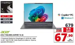 Comet acer A16-11M-X8E6 ASPIRE 16 AI offerta
