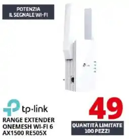 Comet tp-link RANGE EXTENDER ONEMESH WI-FI 6 AX1500 RE505X offerta