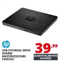 Comet hp USB EXTERNAL DRIVE DVDRW MASTERIZZATORE F6V97AA offerta
