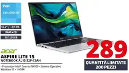 Comet acer ASPIRE LITE 15 NOTEBOOK AL15-32P-C3AH offerta