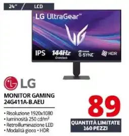 Comet LG MONITOR GAMING 24G411A-B.AEU offerta