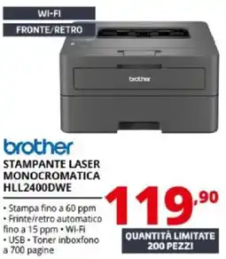 Comet brother STAMPANTE LASER MONOCROMATICA HLL2400DWE offerta