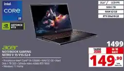 Comet acer NOTEBOOK GAMING NITRO V 15 V15-52-9 offerta