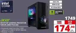 Comet acer DESKTOP GAMING PREDATOR ORION 3000 PO3-665 offerta