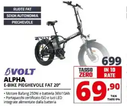 Comet Volt alpha e-bike pieghevole fat 20" offerta