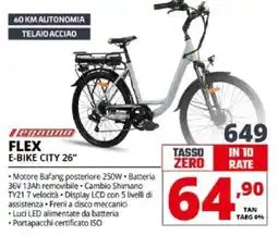 Comet Legnano flex e-bike city 26" offerta