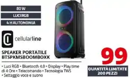Comet Cellularline speaker portatile BTSPKMSBOOMBOXK offerta