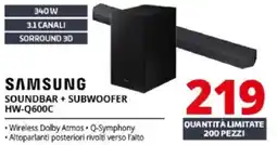 Comet SAMSUNG SOUNDBAR + SUBWOOFER HW-Q600C offerta