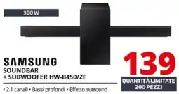 Comet SAMSUNG SOUNDBAR + SUBWOOFER HW-B450/ZF offerta
