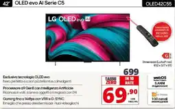 Comet LG OLED evo Al Serie C5 OLED42C55 offerta