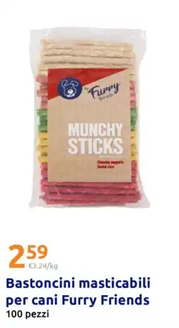 Action Bastoncini masticabili per cani Furry Friends 100 pezzi offerta