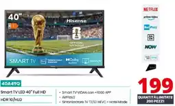 Comet Hisense 40A49Q Smart TV LED 40" Full HD offerta