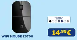 Euronics hp WIFI MOUSE Z3700 offerta
