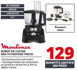 Comet Moulinex ROBOT DA CUCINA MULTIFUNZIONE FP8218 offerta