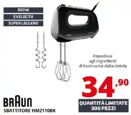 Comet BRAUN SBATTITORE HM2110BK offerta